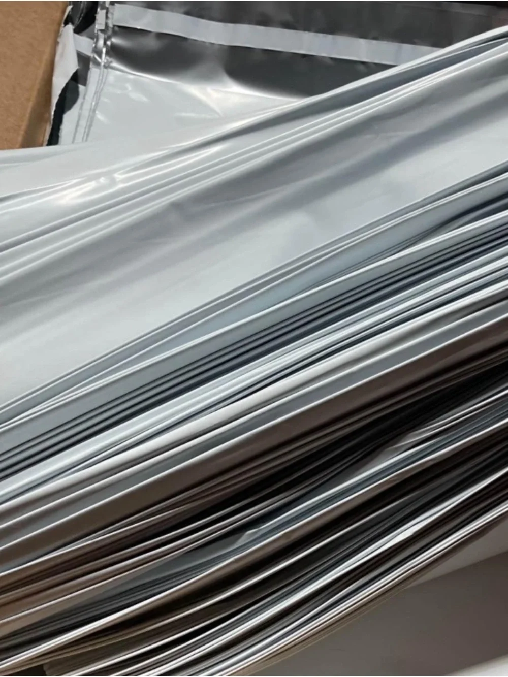 50 Pack Silver Poly Mailers 13x15